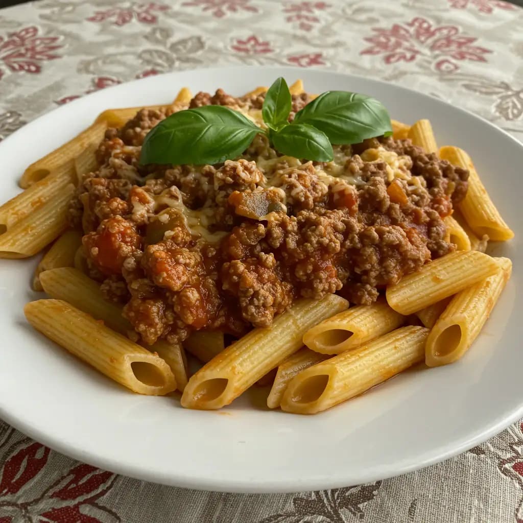 Receita de Penne à Bolonhesa