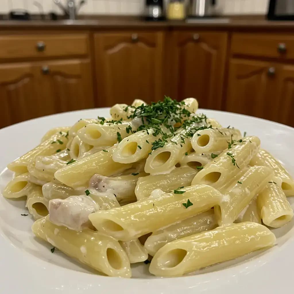 Receita de Penne ao molho branco
