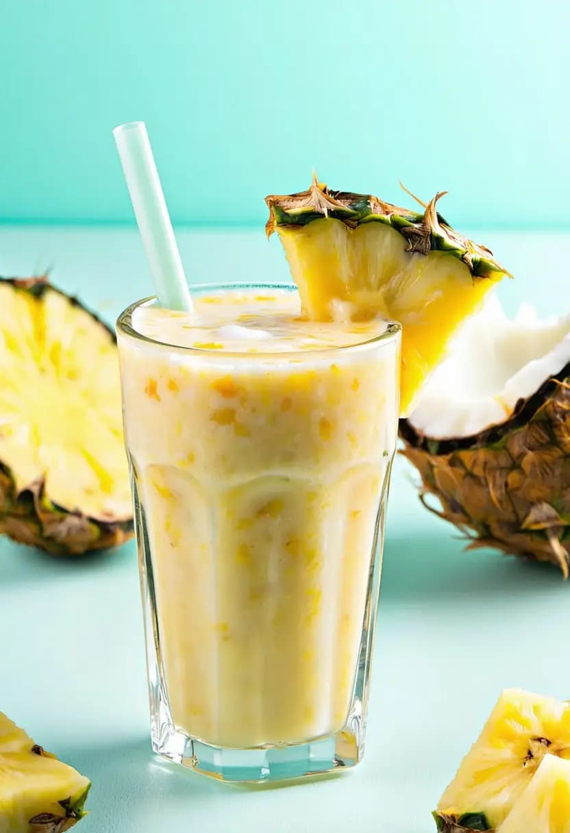 Receita de Smoothie de Abacaxi e Coco