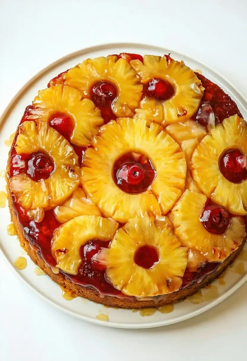Receita de Bolo de Abacaxi de Cabeça para Baixo