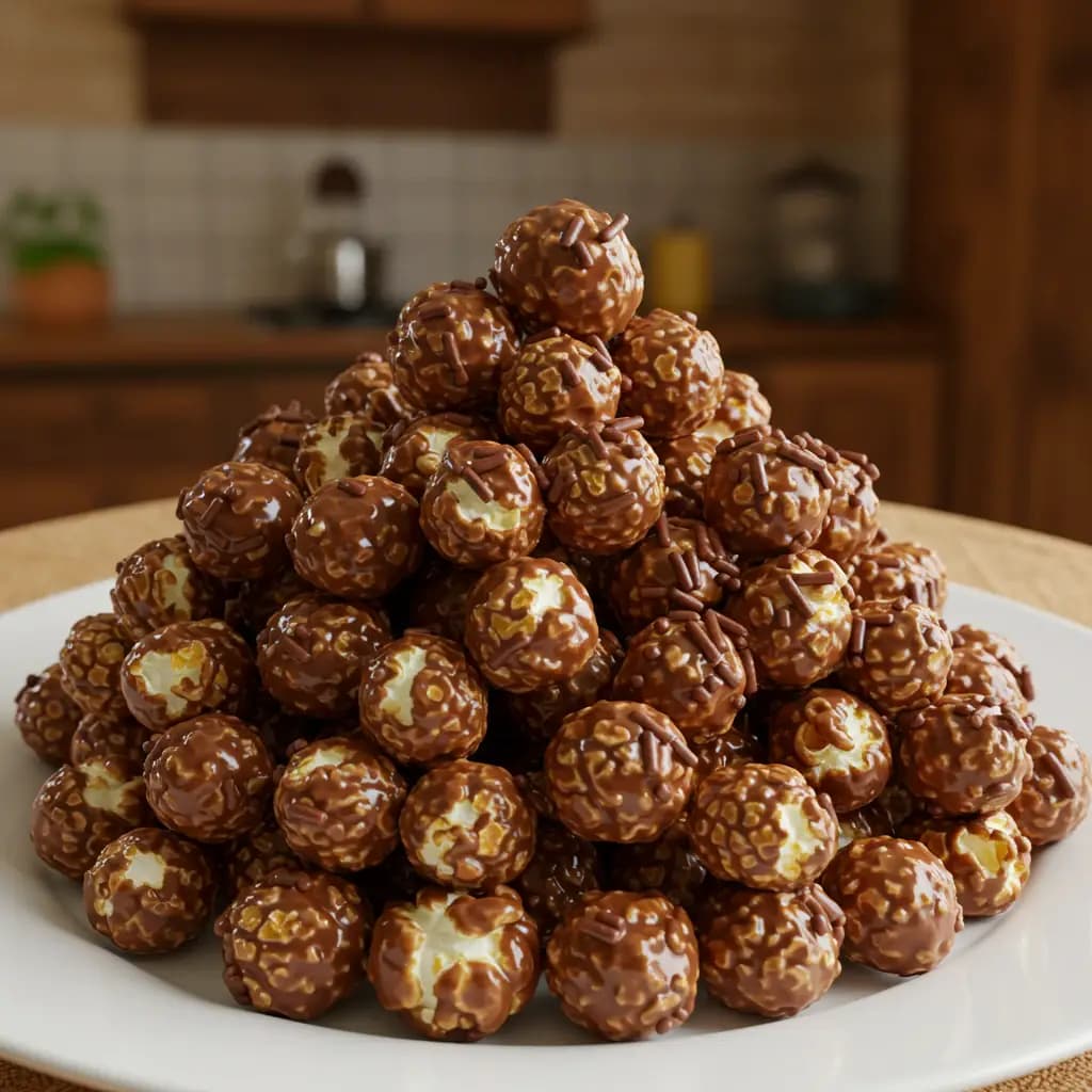 Receita de Pipoca de chocolate