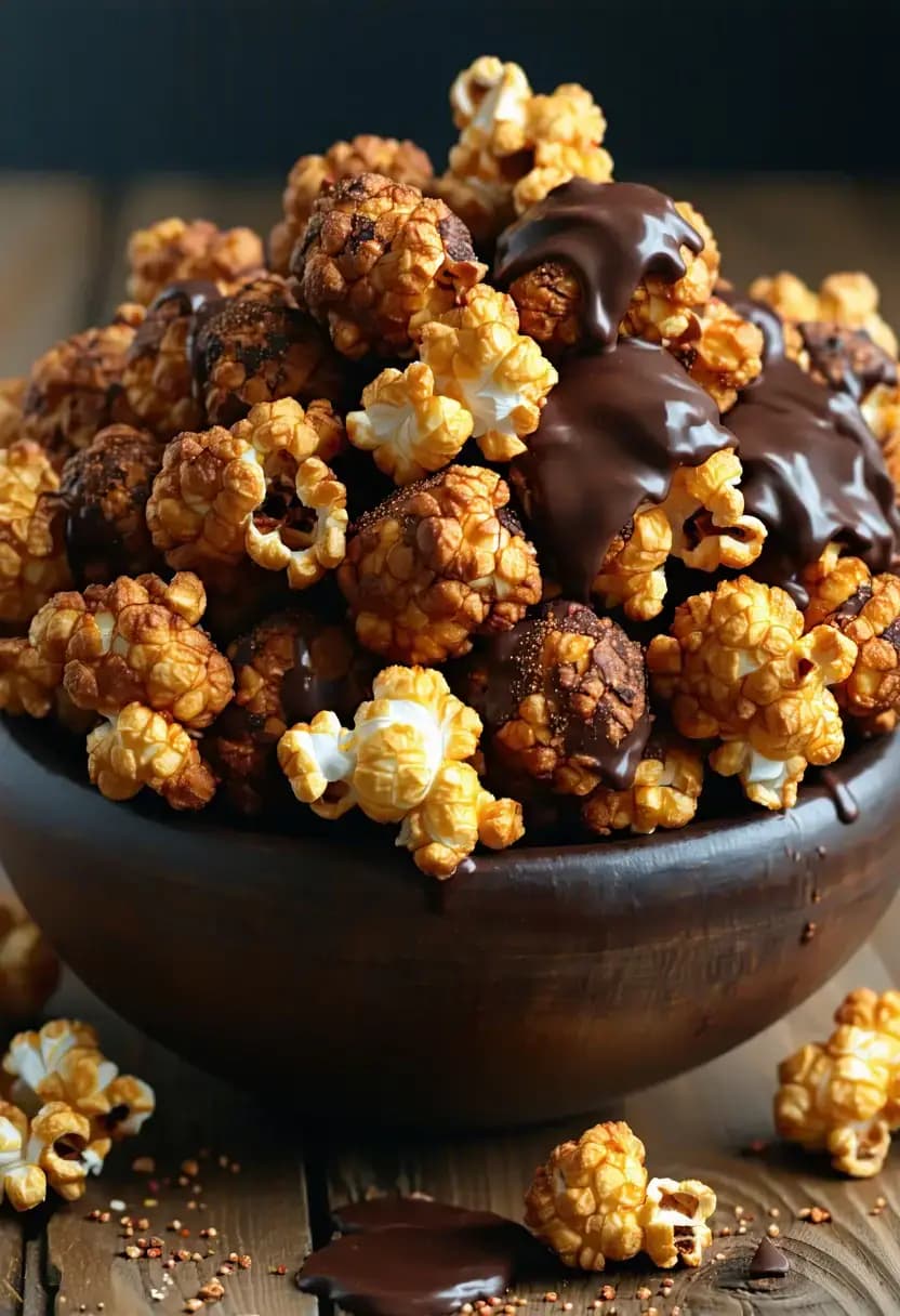 Receita de Pipoca Doce de Chocolate