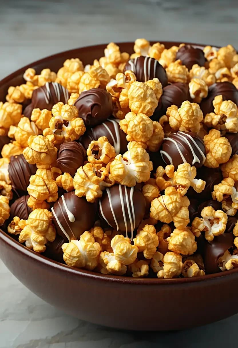 Receita de Pipoca Gourmet de Chocolate