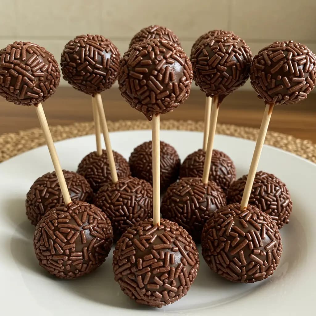 Receita de Pirulito de brigadeiro