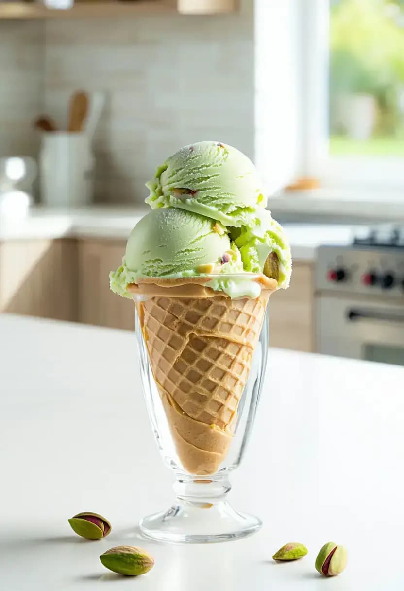 Receita de Gelato de Pistache