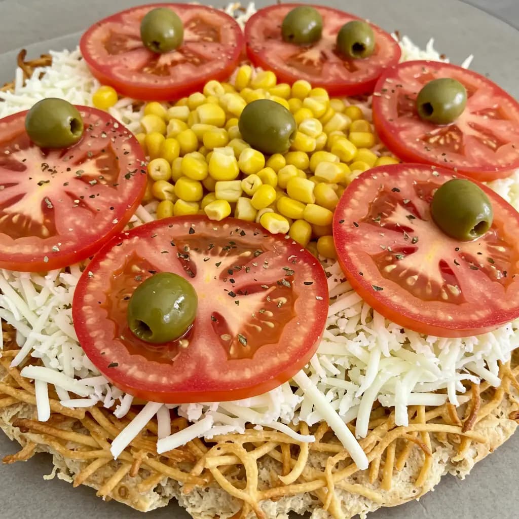 Receita de Pizza de Batata Palha