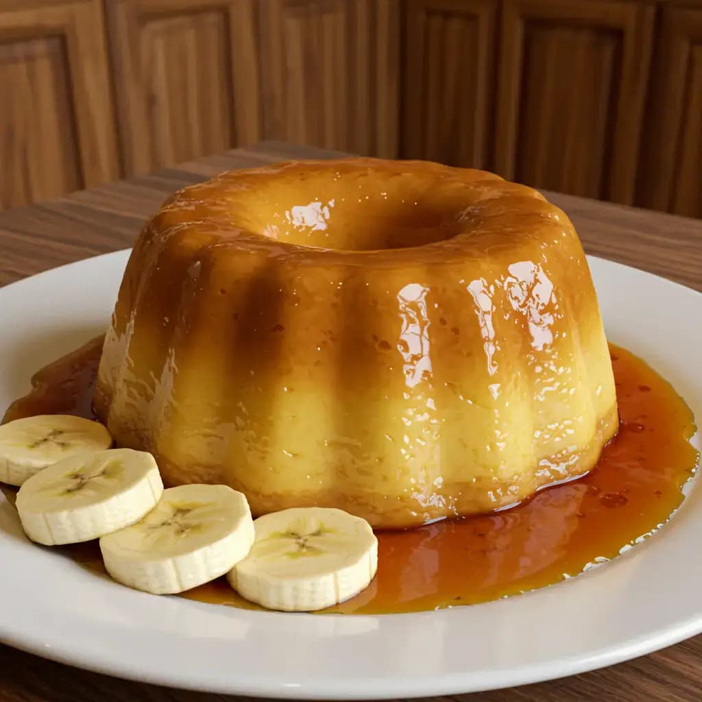 Receita de Pudim de Banana