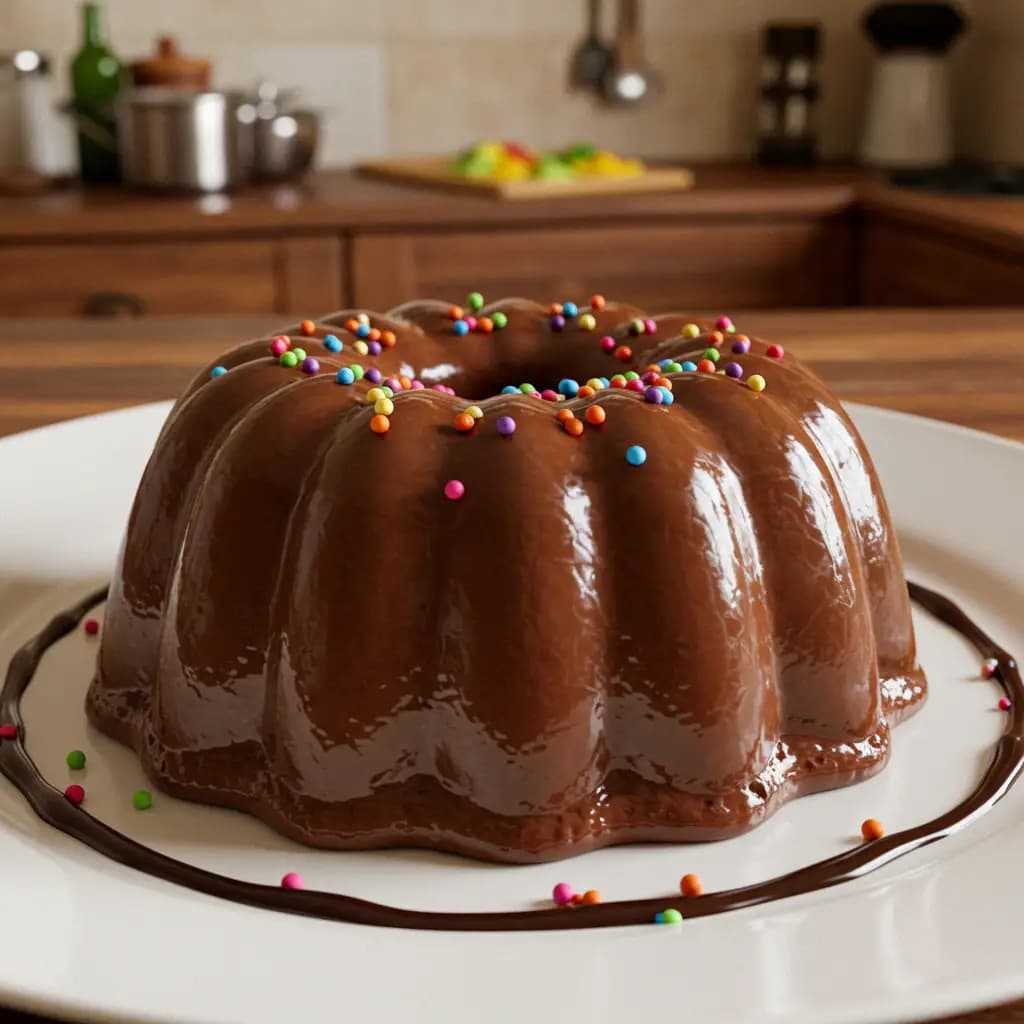 Receita de Pudim de Brigadeiro