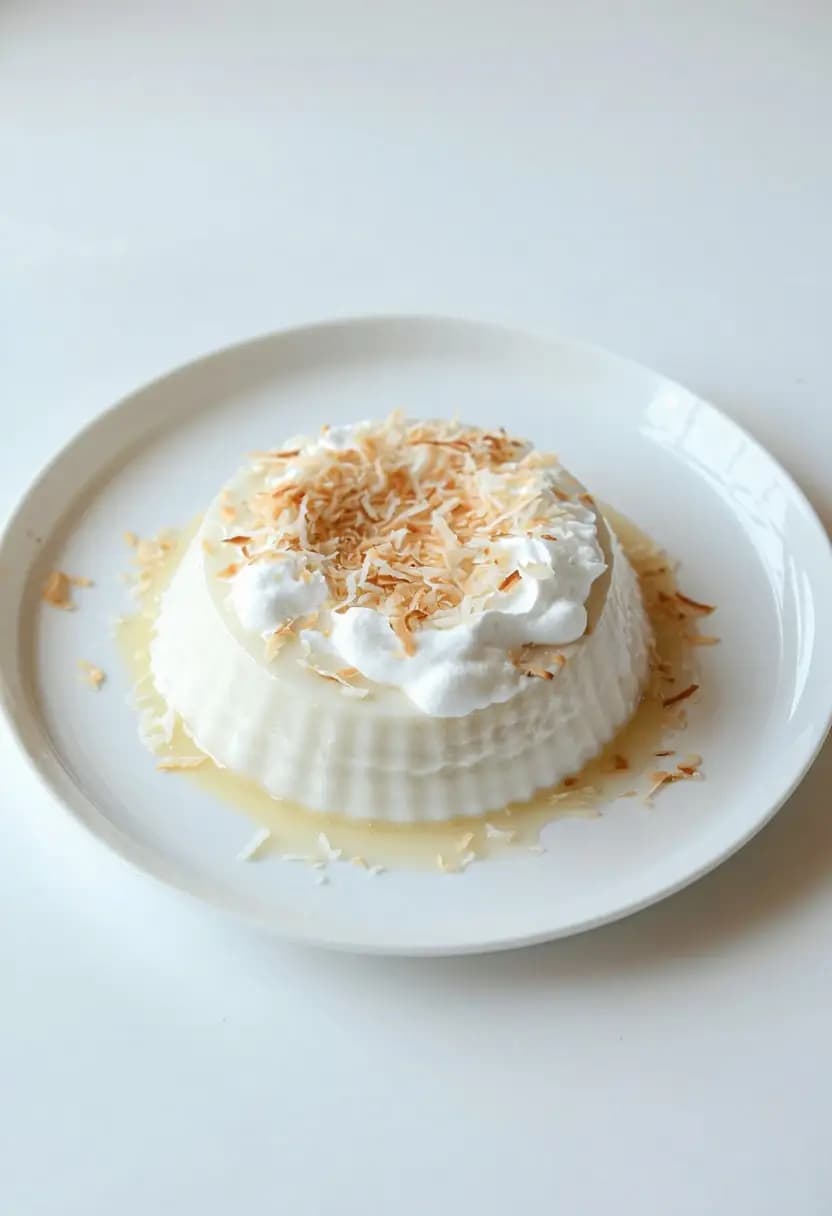 Receita de Pudim de Coco com Maria-Mole