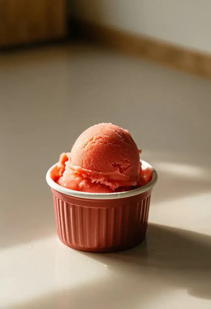 Receita de Sorvete Rápido de Morango