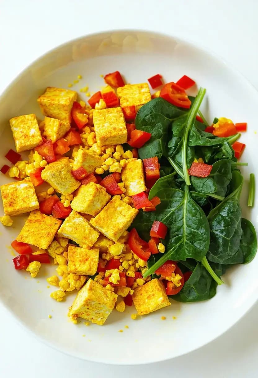 Receita de Scramble Vegano Rápido com Tofu