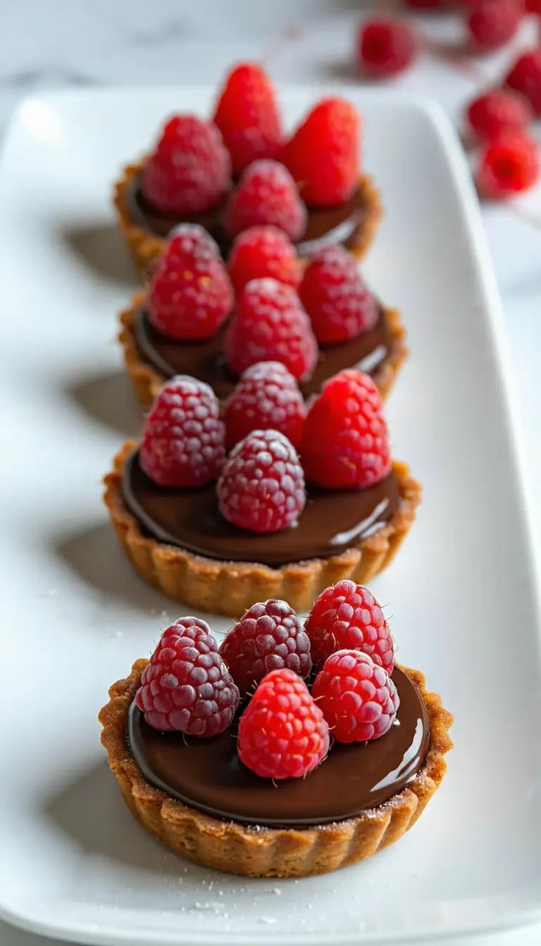 Receita de Tartes de Chocolate com Framboesa