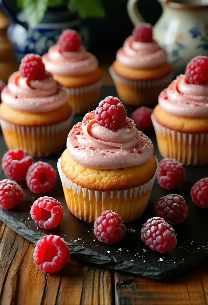 Receita de Cupcakes de Framboesa