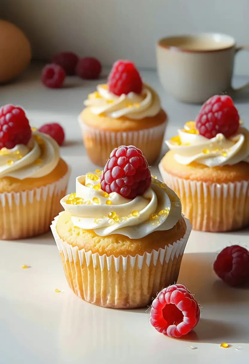 Receita de Cupcakes de Framboesa e Limão
