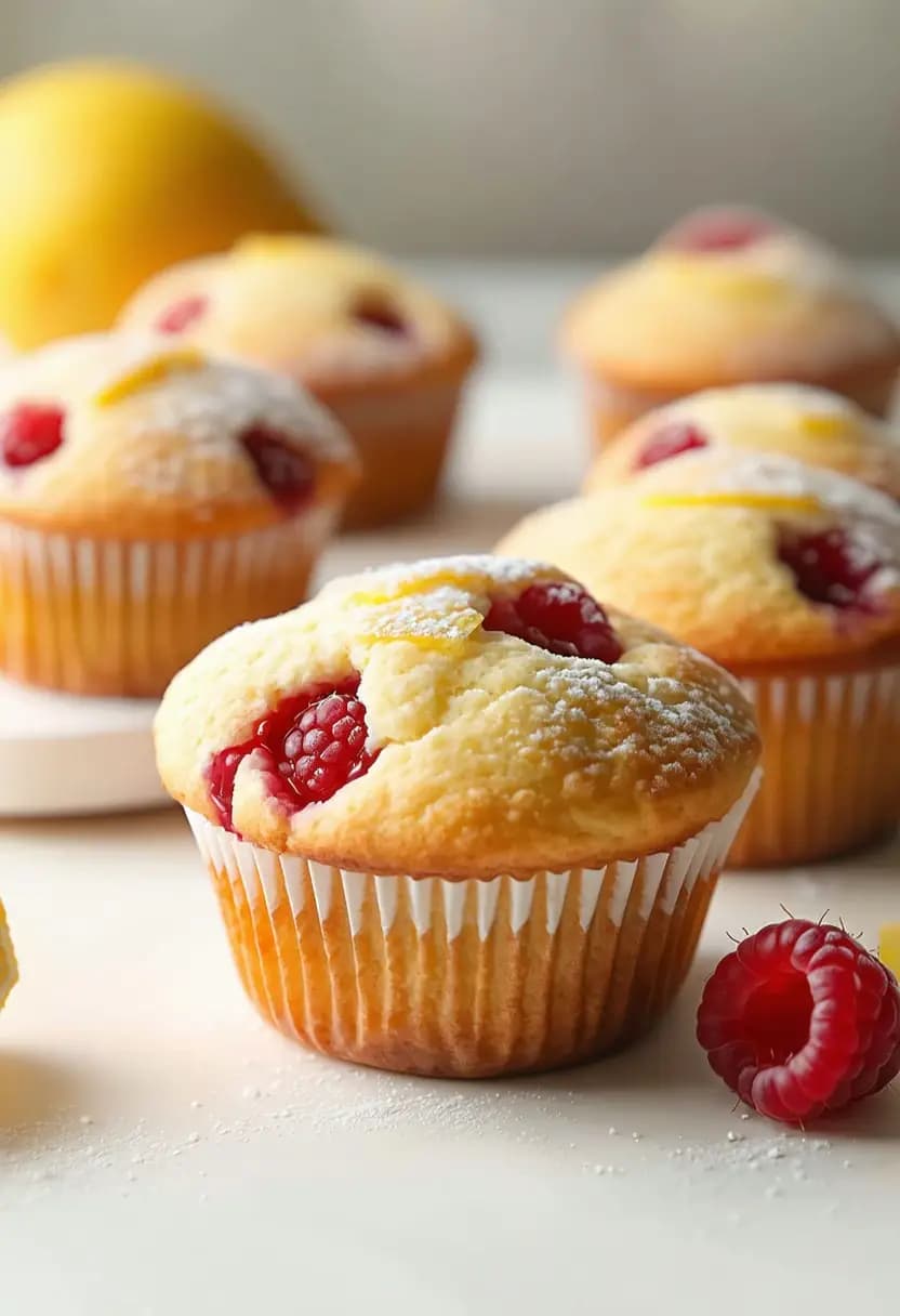 Receita de Muffins de Framboesa e Limão