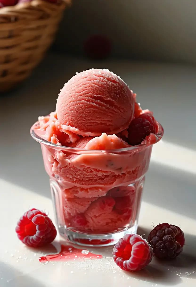 Receita de Sorvete de Framboesa