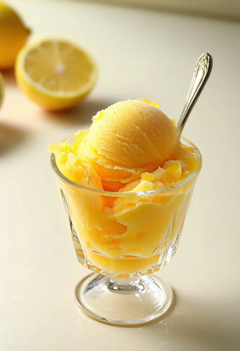 Receita de Sorvete Cítrico Refrescante