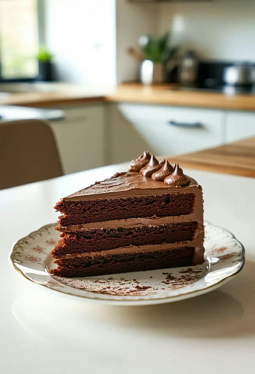 Receita de Bolo de Camadas de Chocolate Rico