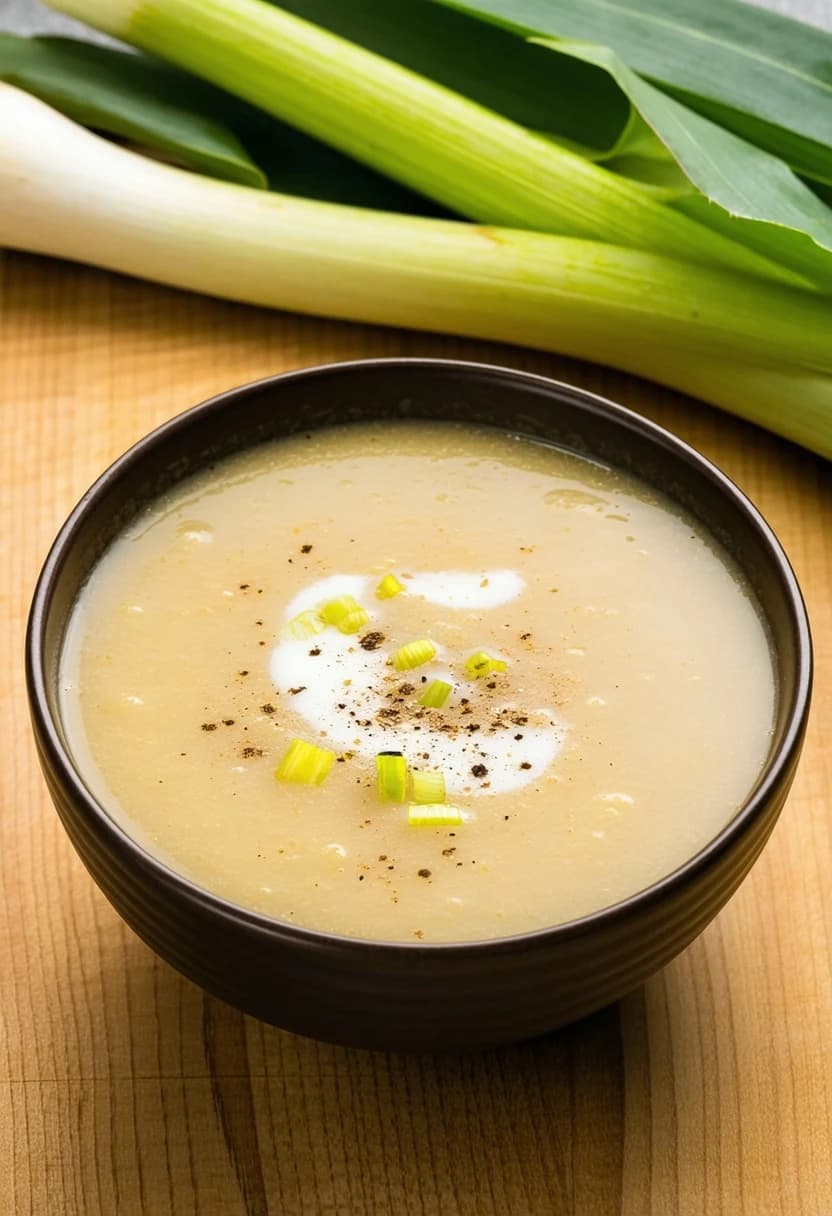 Receita de Sopa Cremosa de Batata e Alho-Poró