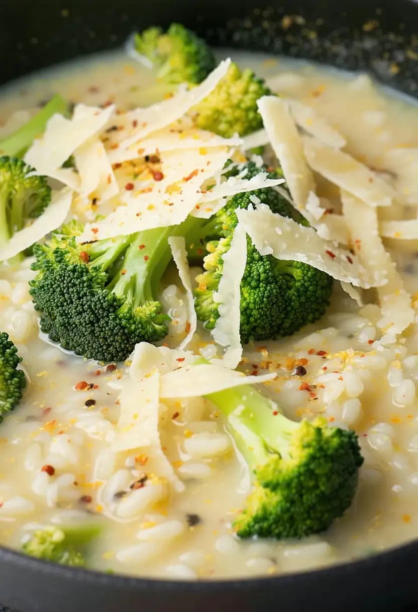 Receita de Risoto de Brócolis e Queijo