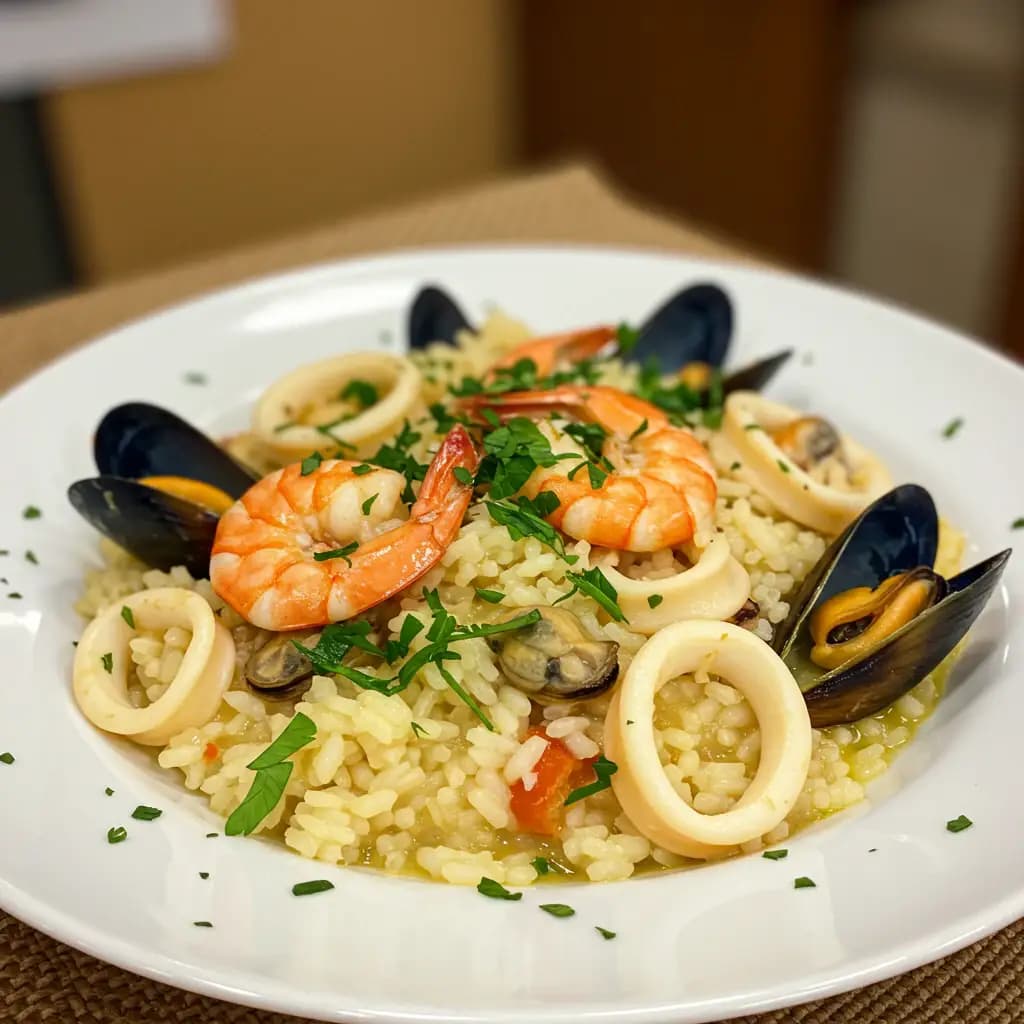 Receita de Risoto de frutos do mar