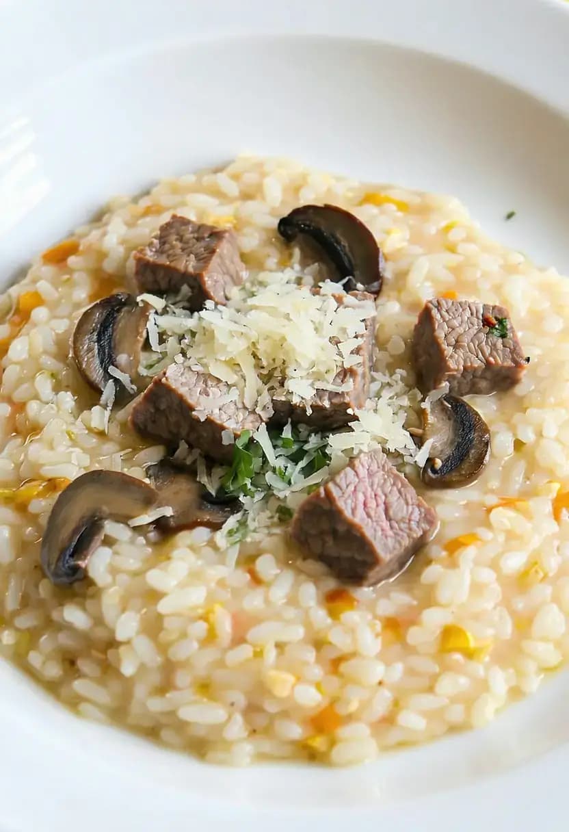 Receita de Risoto de Mignon com Cogumelos
