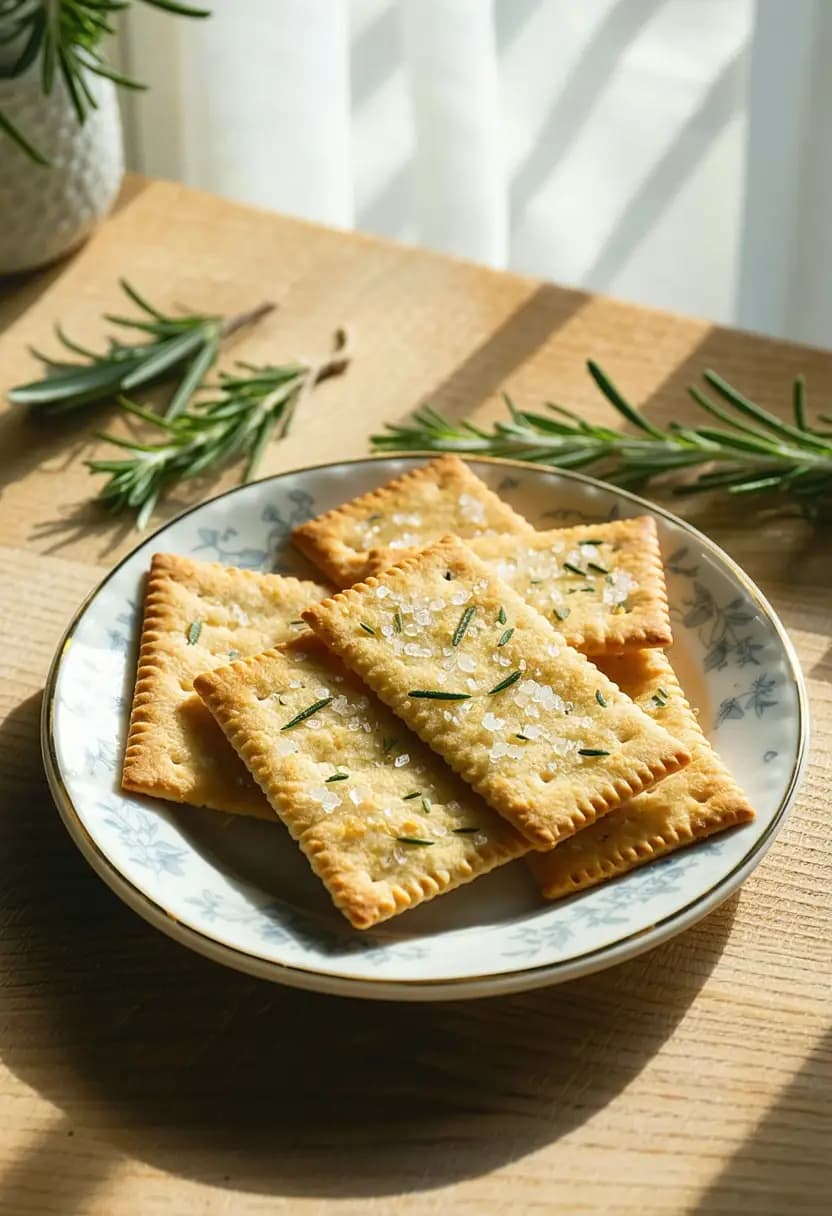 Receita de Crackers de Sal Mar e Alecrim