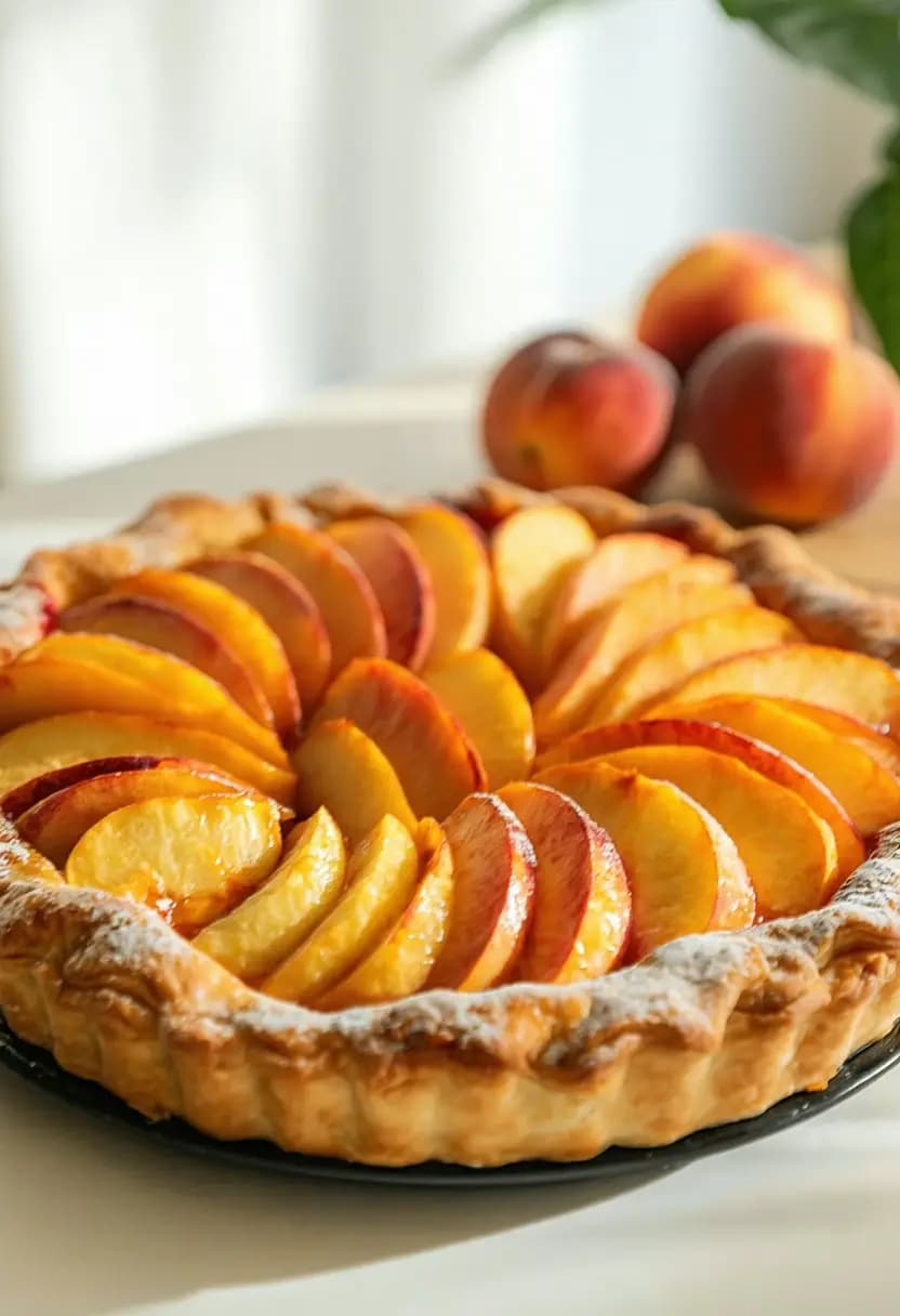 Receita de Torta Rústica de Pêssego