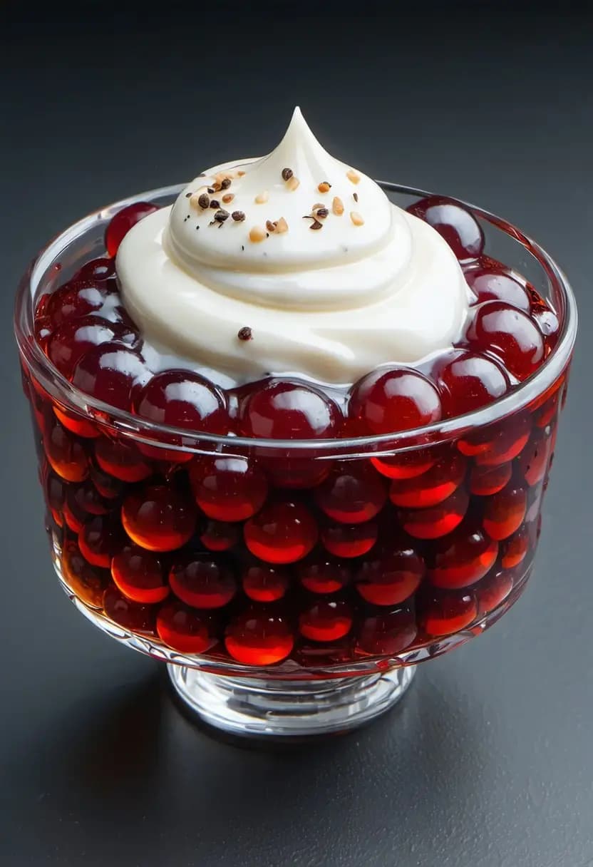 Receita de Sagu com Creme Branco