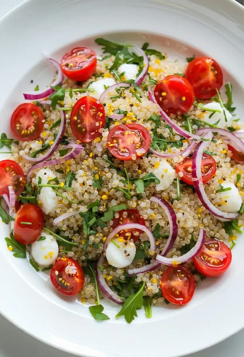 Receita de Salada de Palmito e Quinoa