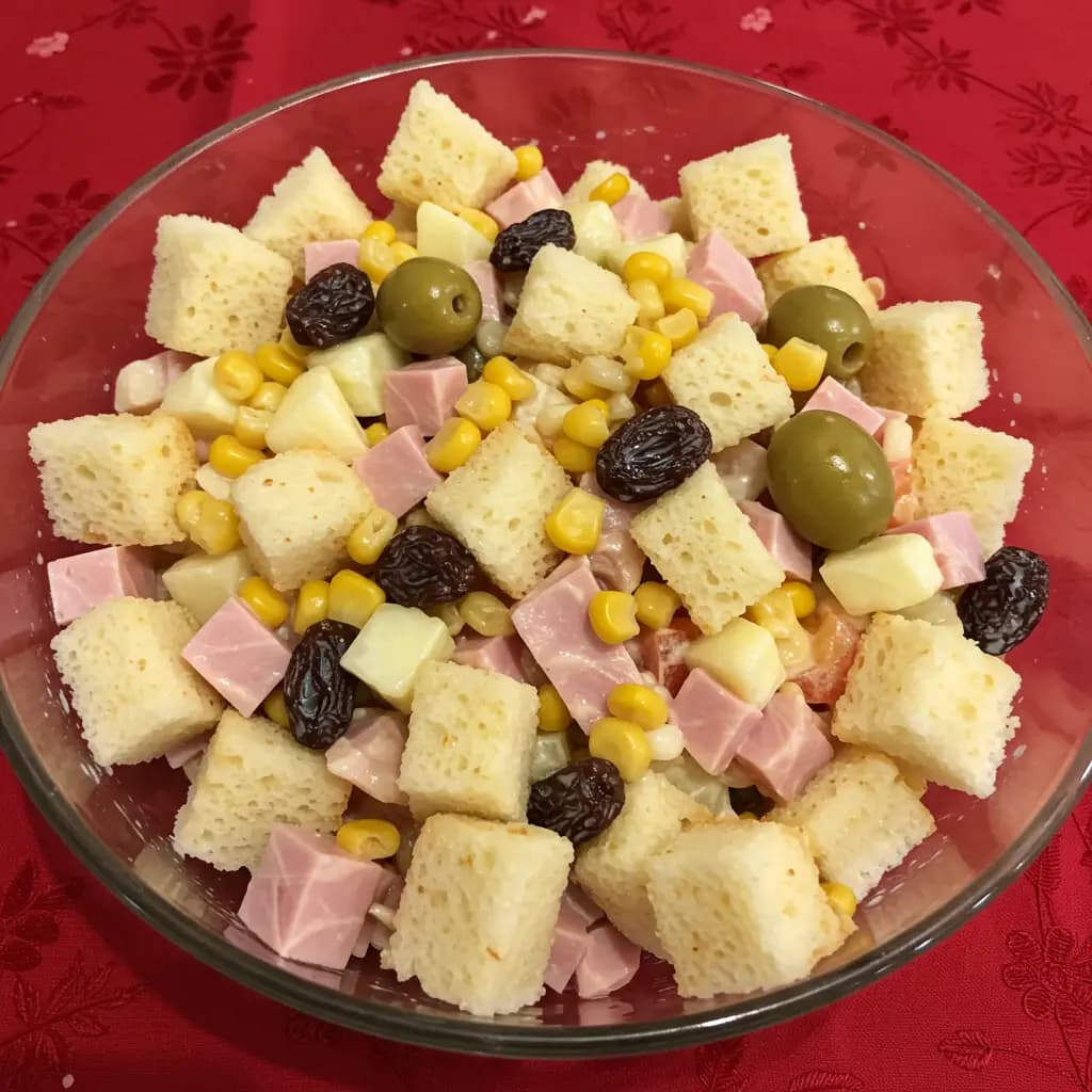 Receita de Salada de Pão