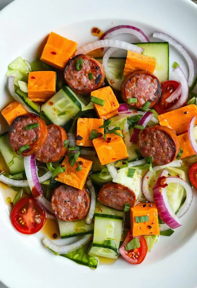 Receita de Salada de Salsicha com Legumes