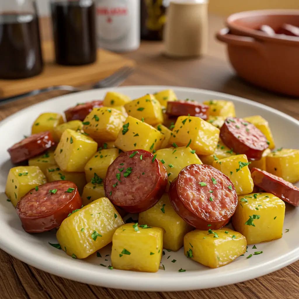 Receita de Salsicha com batatas