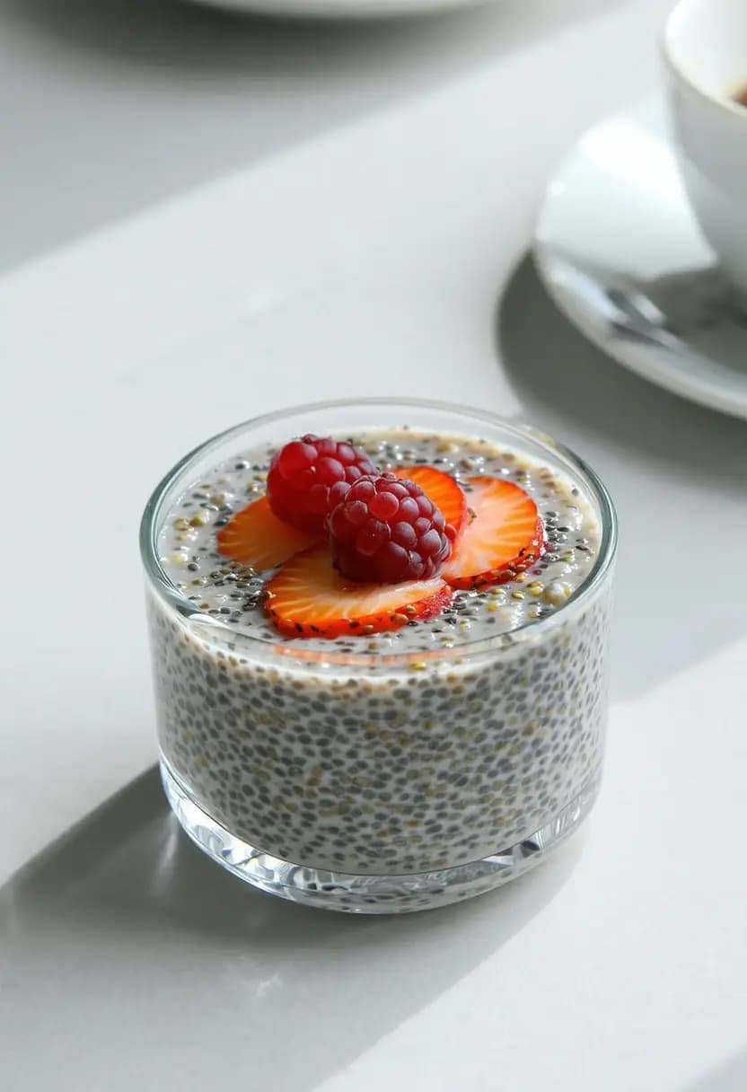 Receita de Pudim Simples de Sementes de Chia