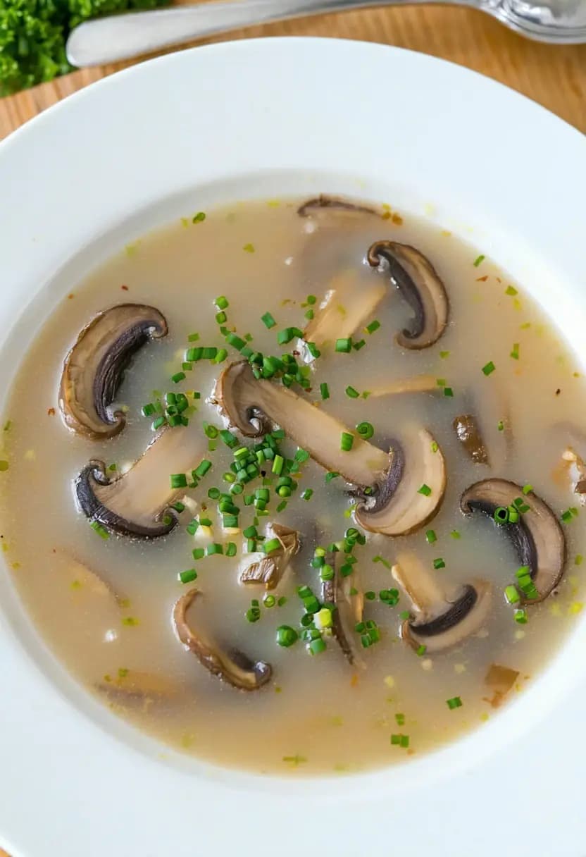 Receita de Sopa Cremosa Simples de Cogumelos