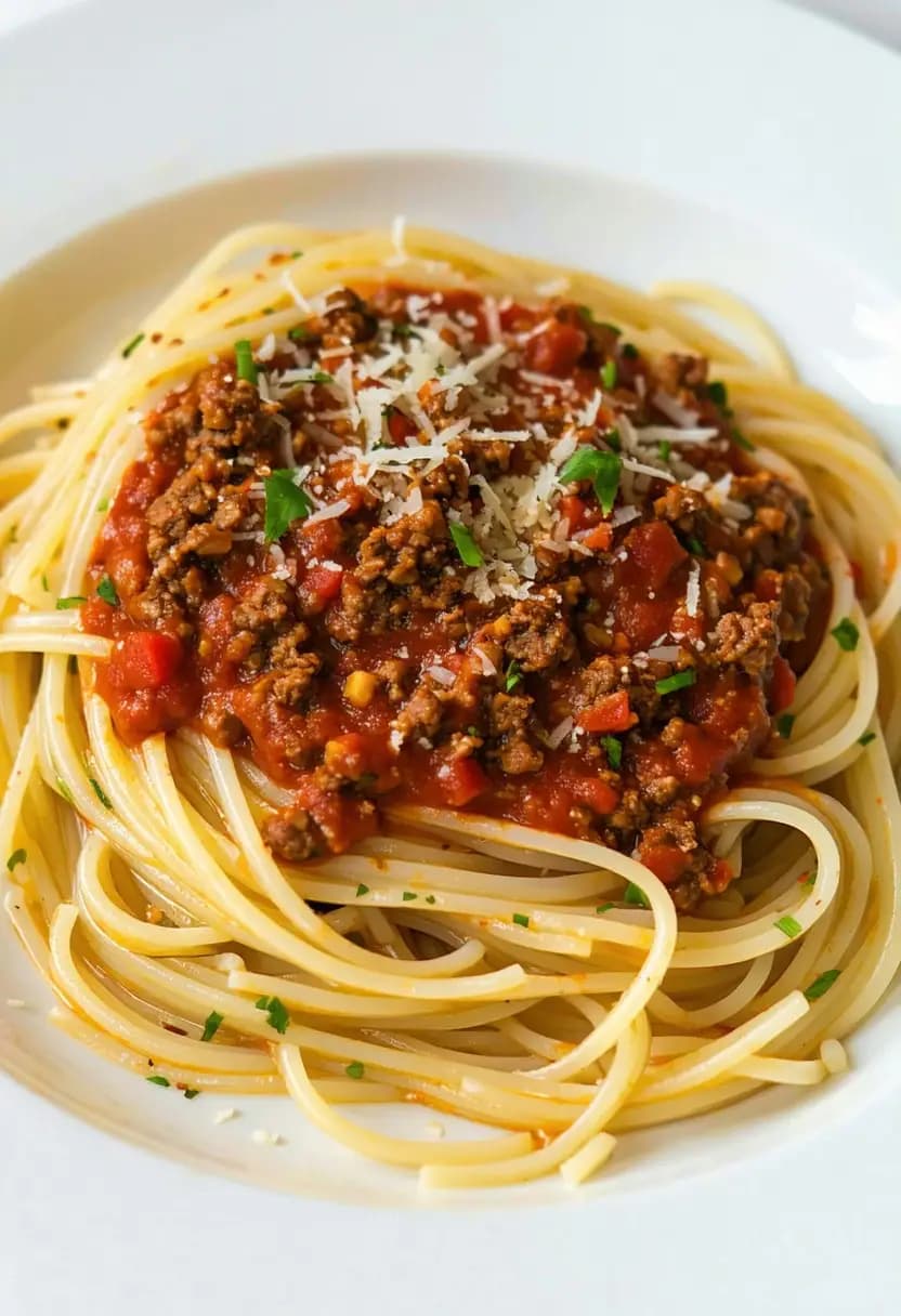Receita de Espaguete à Bolonhesa Simples