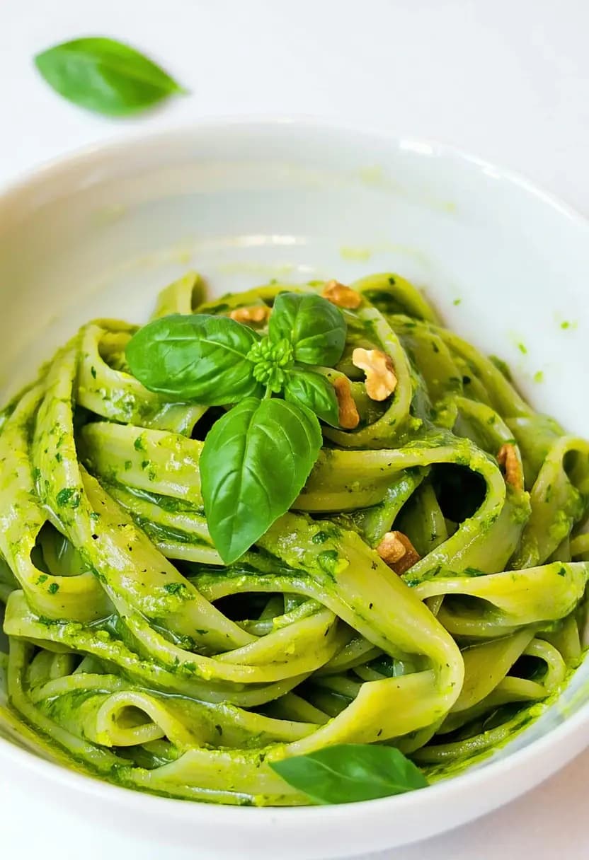 Receita de Macarrão Pesto Vegano Simples