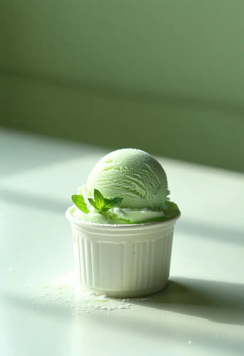 Receita de Sorvete Cremoso de Hortelã