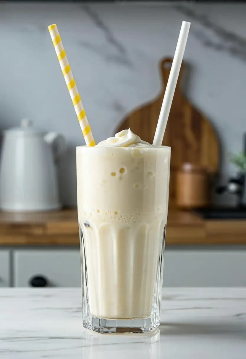 Receita de Milkshake de Baunilha Cremoso