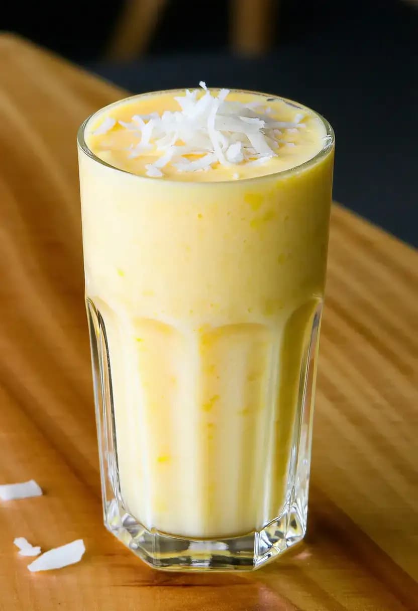 Receita de Smoothie de Abacaxi com Coco