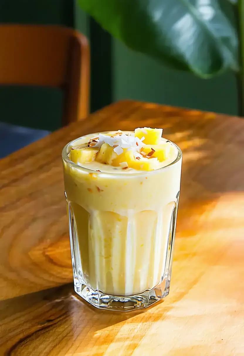 Receita de Smoothie de Coco com Abacaxi