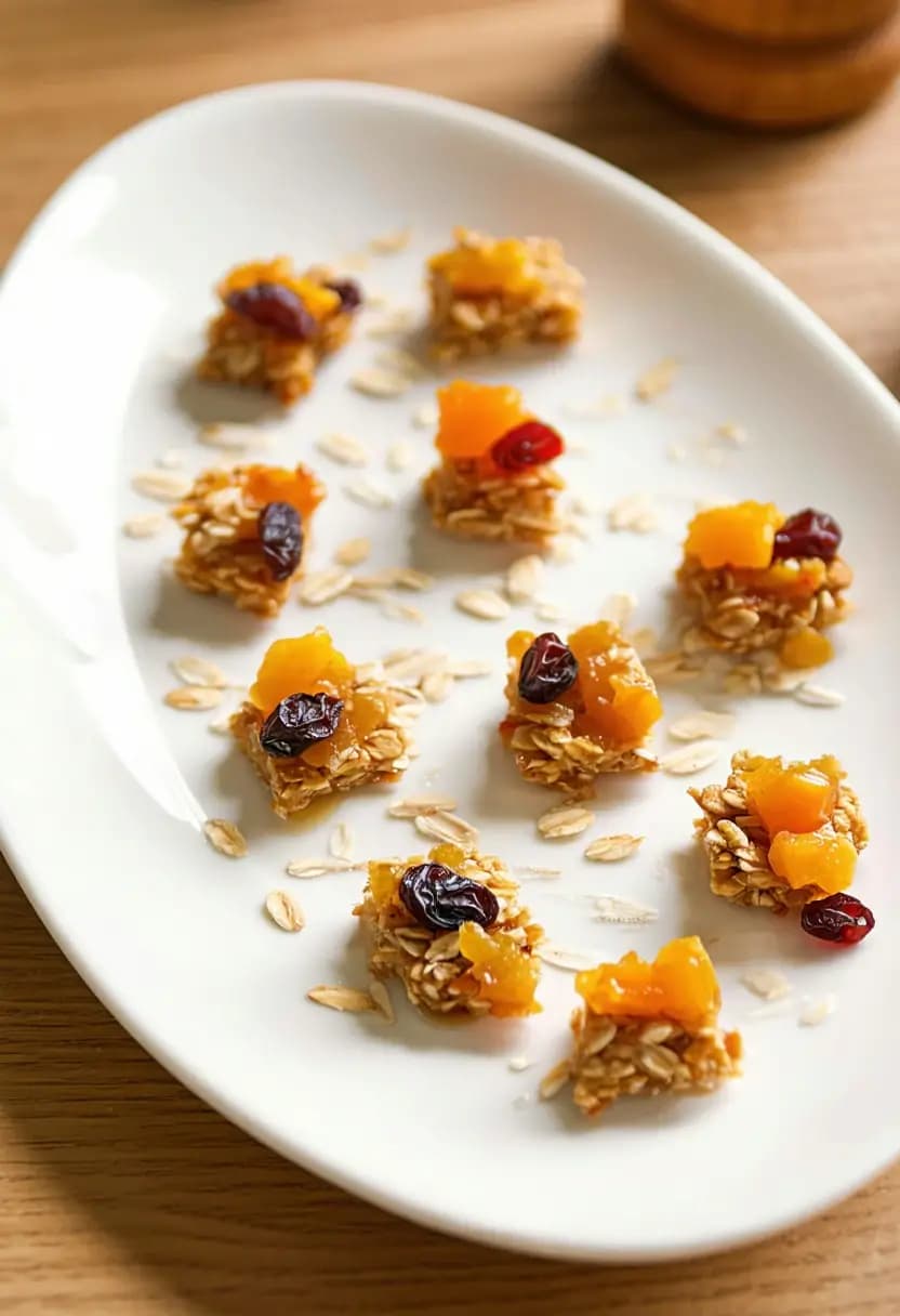 Receita de Snacks de Aveia e Frutas Secas