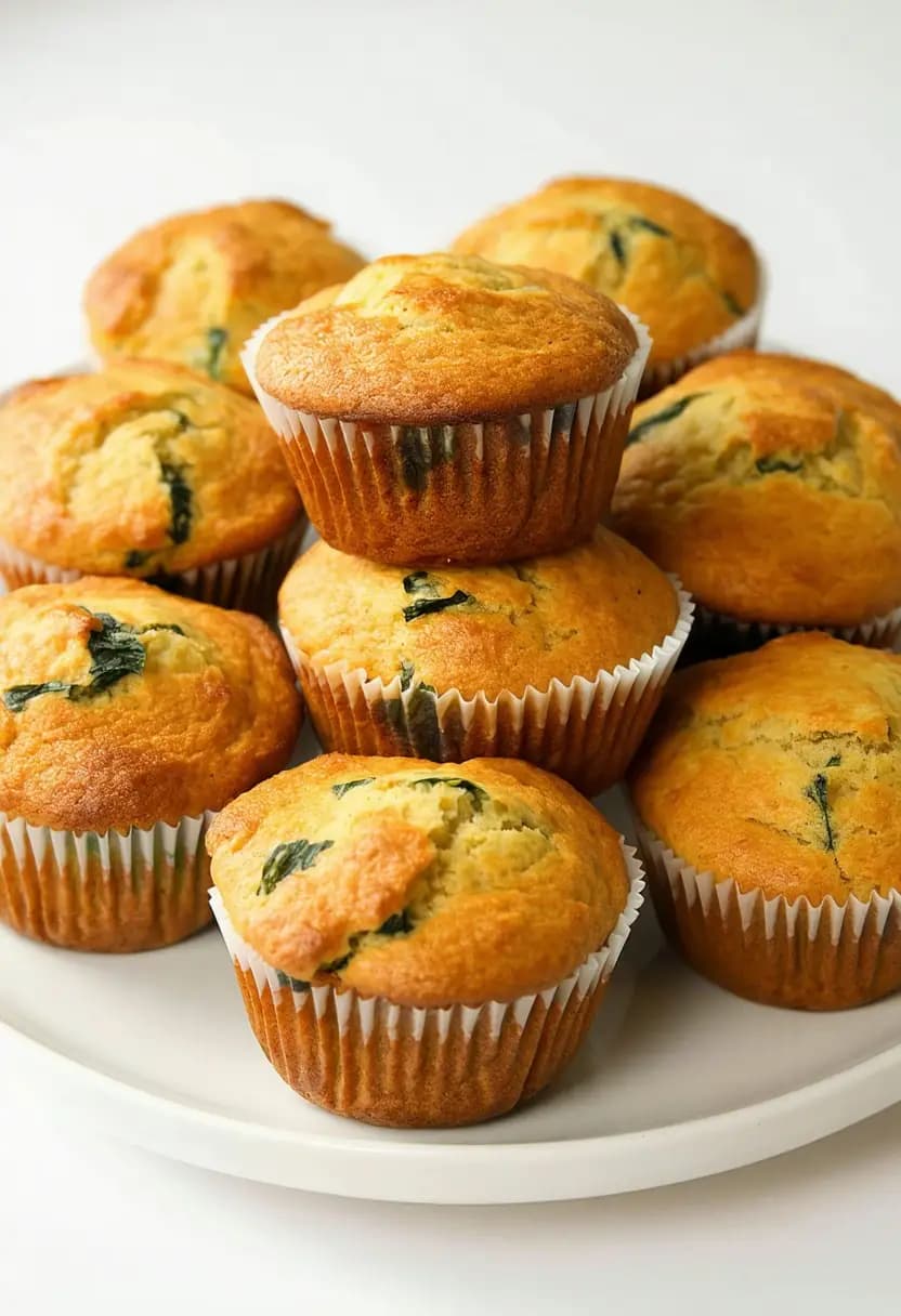 Receita de Muffins de Espinafre Escondido