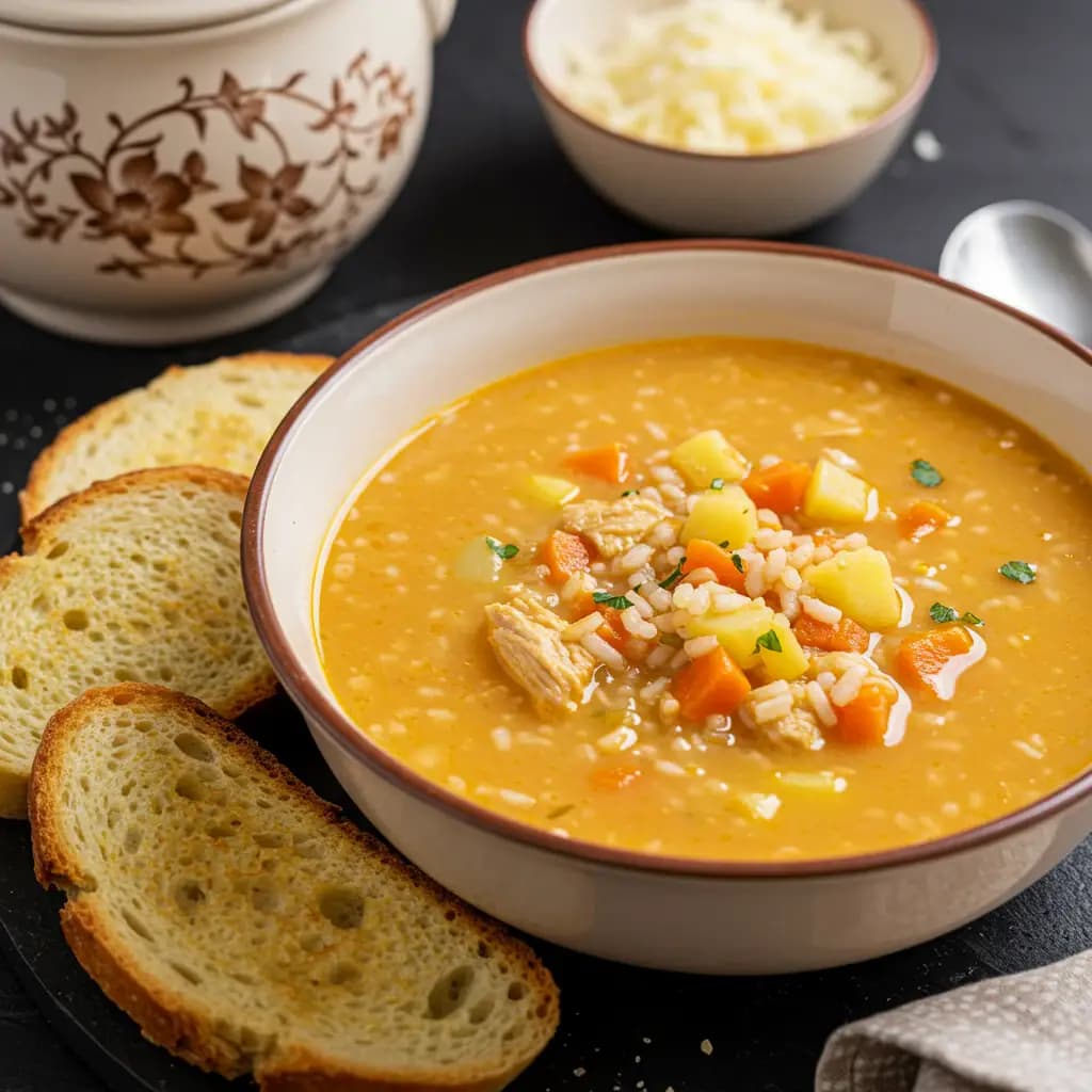 Receita de Sopa de arroz