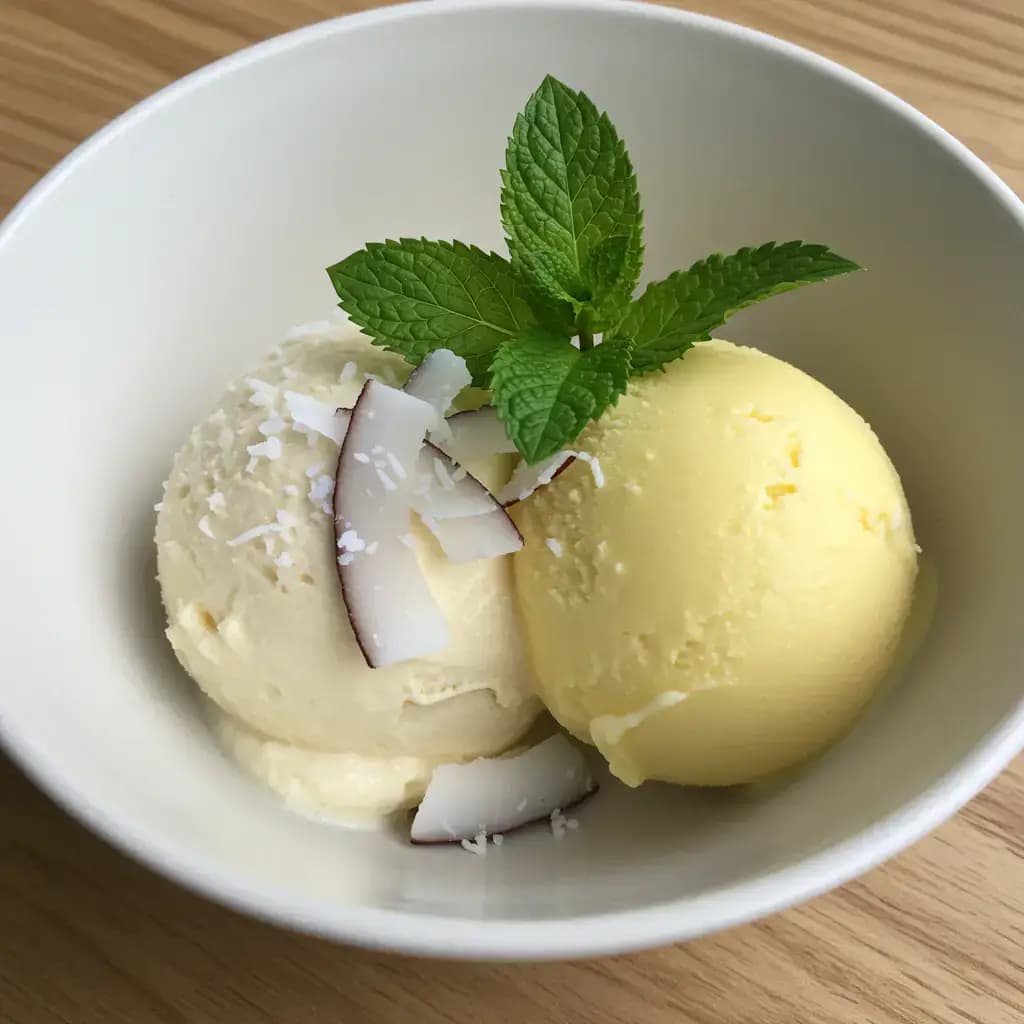 Receita de Sorvete cremoso de coco