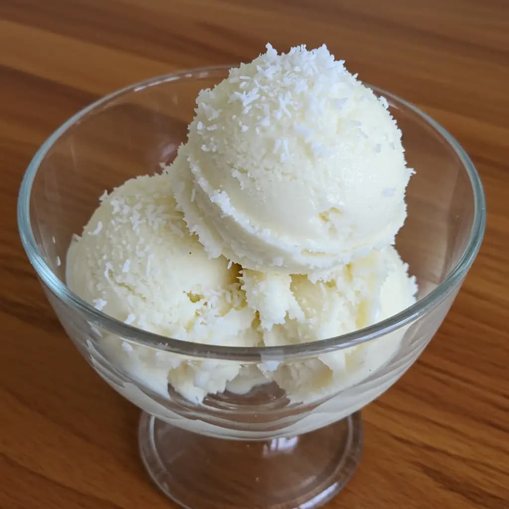 Receita de Sorvete de Coco Cremoso