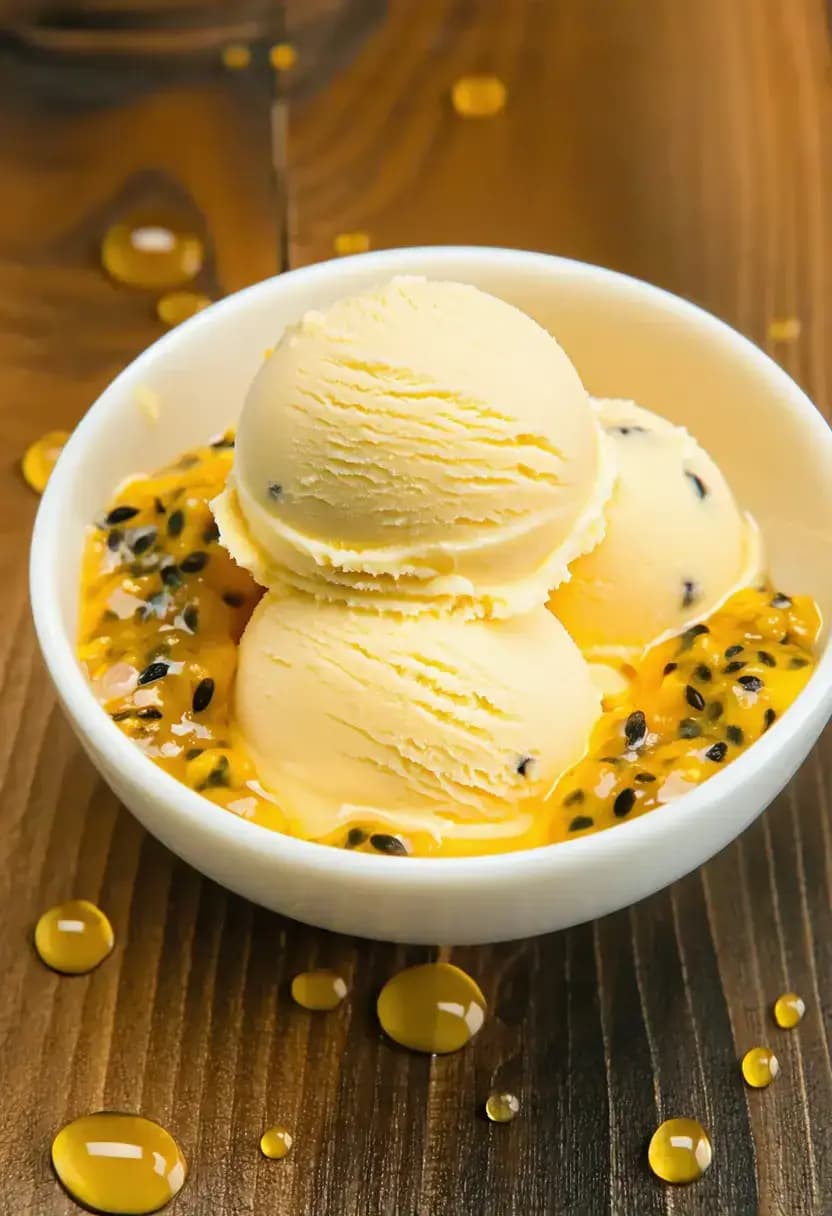 Receita de Sorvete de Maracujá Simples