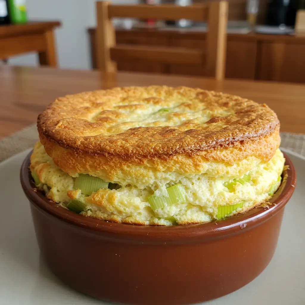 Receita de Souflé de alho-poró