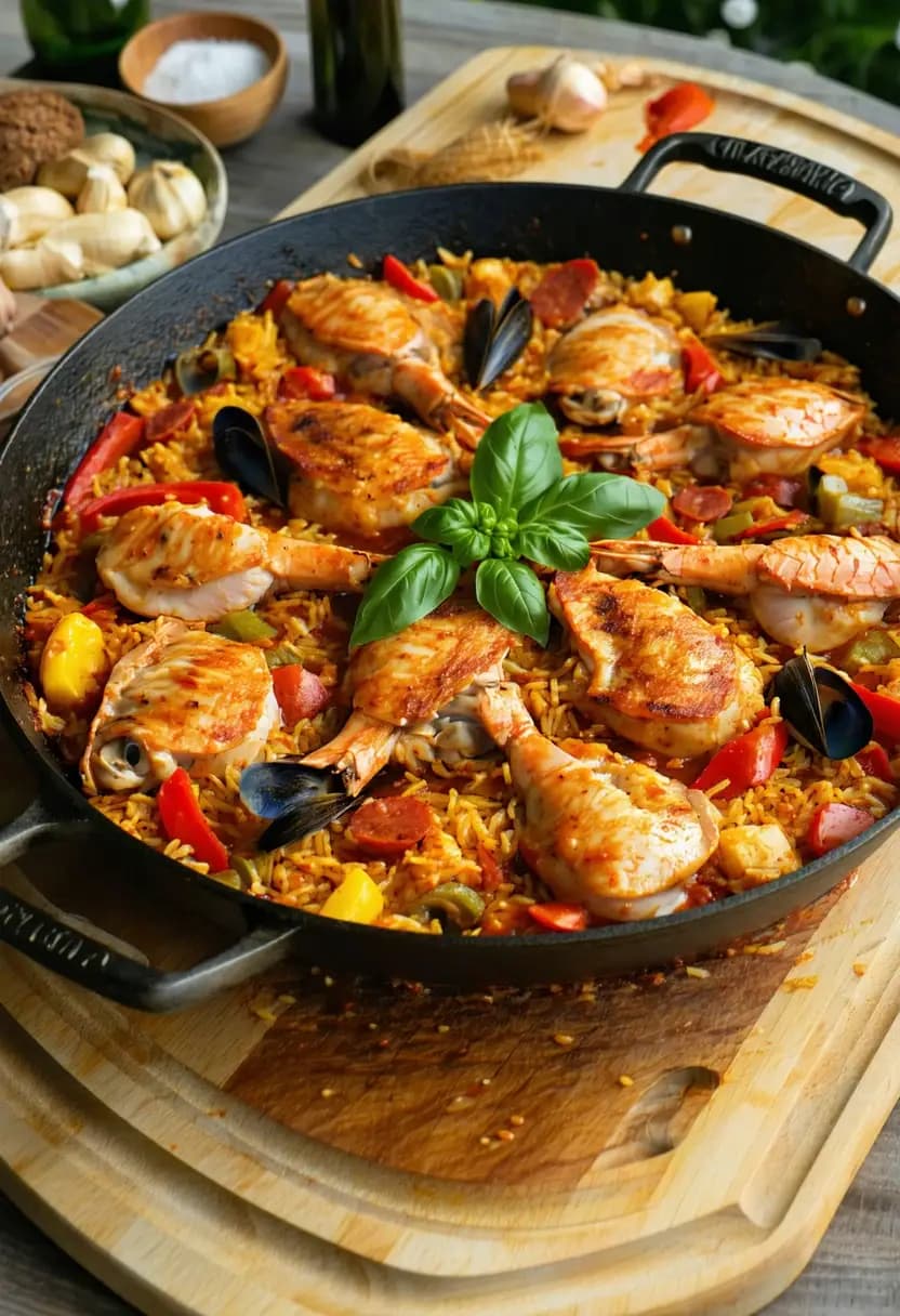 Receita de Paella Espanhola