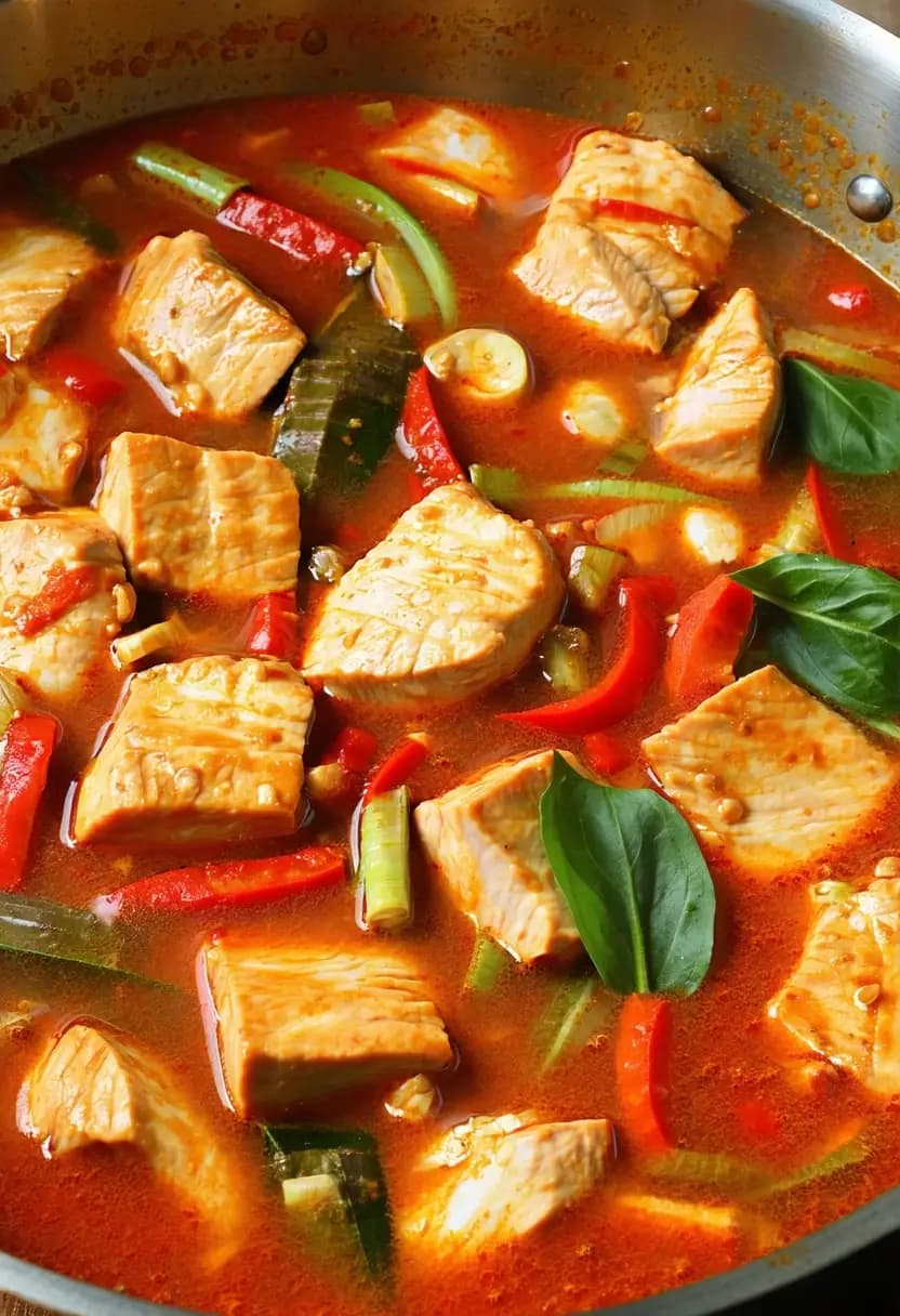 Receita de Curry Vermelho Thai Picante